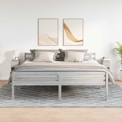 Нощни шкафчета с чекмеджета, 2 бр, сив сонома, 20x36x60 см