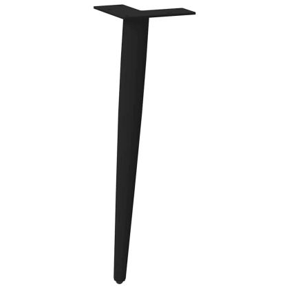 Крака за масичка за кафе, конична форма, 4 бр., черни, 30-31 см, стомана