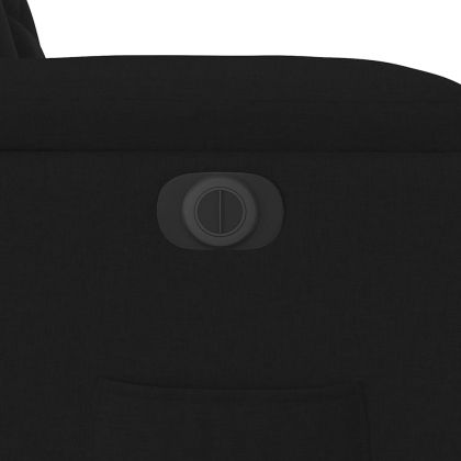 Електрически изправящ реклайнер стол, черен, текстил