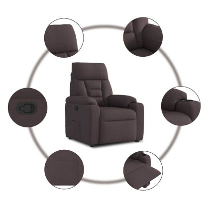 Наклоняем стол, тъмнокафяв, текстил