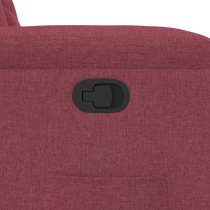 Изправящ реклайнер стол, виненочервен, текстил