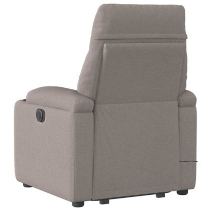 Масажен изправящ стол реклайнер, таупе, текстил