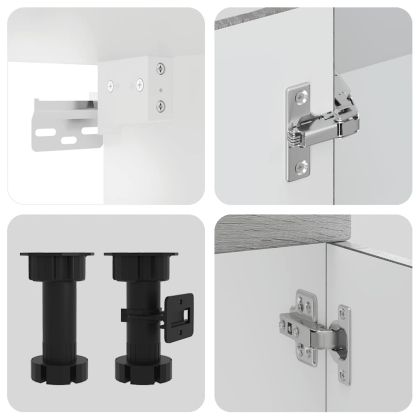 Комплект кухненски шкафове от 8 части Kalmar, инженерно дърво