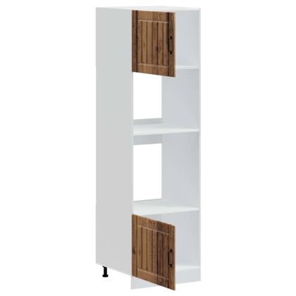 Шкафове за фурна 2 бр. "Lucca" Старо дърво Инженерно дърво