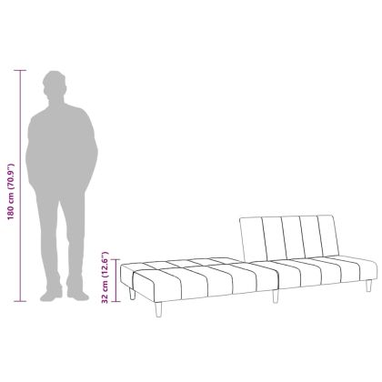 2-местно разтегателно канапе, светлозелено, кадифе