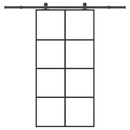 Плъзгаща се врата с обков 102,5x205 см ESG стъкло и алуминий