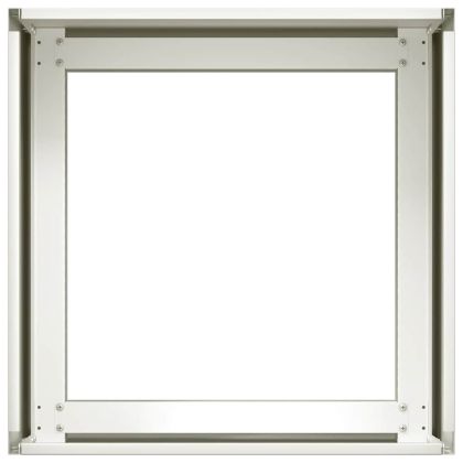 Кашпа, бяла, 40x40x30 см, стомана