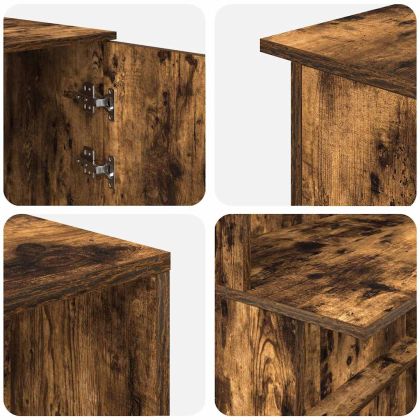 Приемно бюро, опушен дъб, 200x50x103,5 см, инженерно дърво