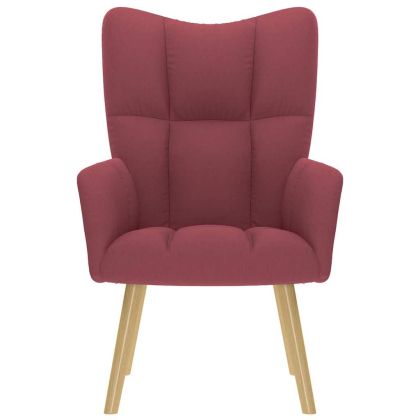 Релаксиращ стол, виненочервен, плат