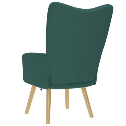 Релакс стол, тъмнозелен, текстил