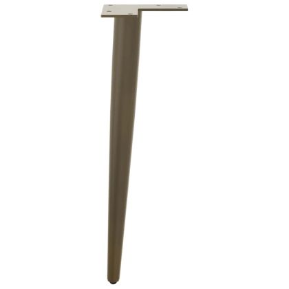 Крака за масичка за кафе, конична форма, 4 бр., естествена стомана, 42-43 см, стомана