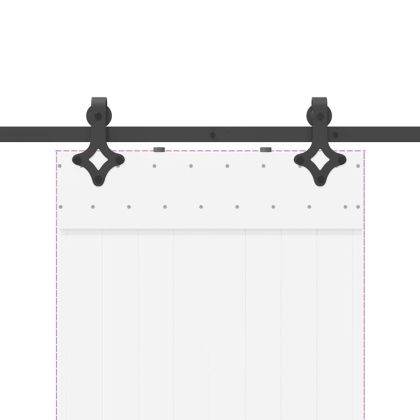 Комплект механизъм за плъзгаща врата, 152,5 см, стомана, черен