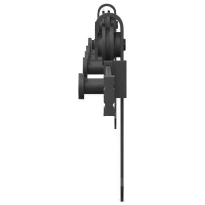 Комплект механизъм за плъзгаща врата, 152,5 см, стомана, черен