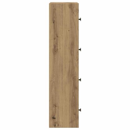 Библиотека, дъб артизан, 40x24x102 см, инженерно дърво