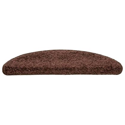 Изтривалки за стълби, 30 бр., 56x17x3 см, кафяви, полукръгли