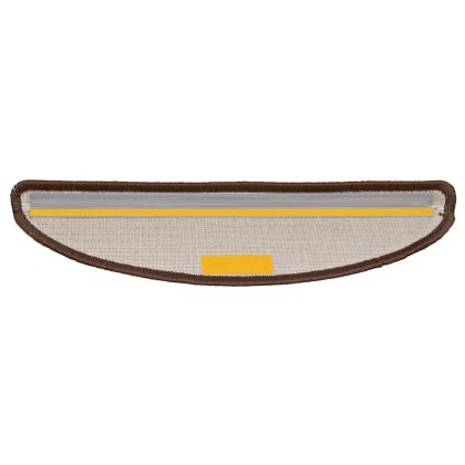 Изтривалки за стълби, 30 бр., 56x17x3 см, кафяви, полукръгли