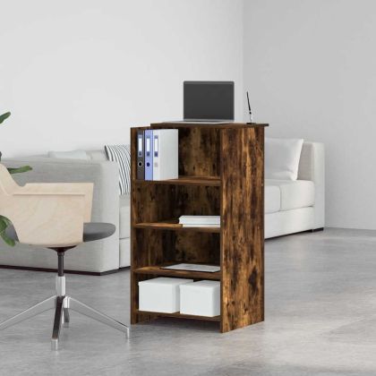 Приемно бюро, опушен дъб, 55x50x103,5 см, инженерно дърво