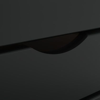 Подвижен шкаф с бюро "MOSS" Черно дърво от масивна борова