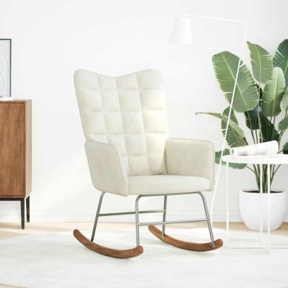 Люлеещ стол, кремав, кадифе