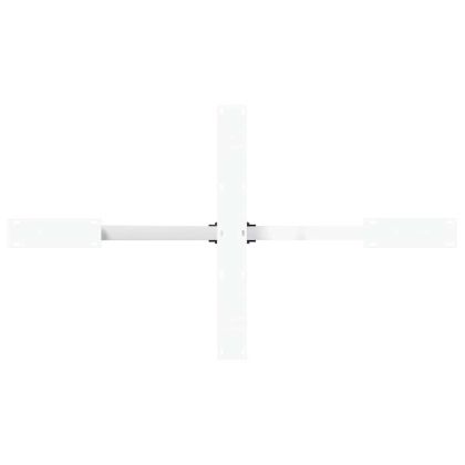 Крак за трапезна маса, форма на паяк, бял, 120x68x(72-73) см, стомана