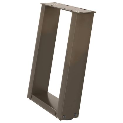 Крака за масичка за кафе, U-образни, 2 бр., естествена стомана, 38 x (42-43) см, стомана