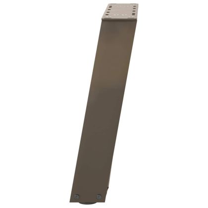 Крака за масичка за кафе, U-образни, 2 бр., естествена стомана, 38 x (42-43) см, стомана