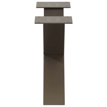 Крака за масичка за кафе, X-образни, 2 бр., естествена стомана, 60 x (30-31) см, стомана