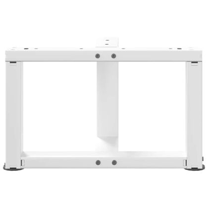 Крака за масичка за кафе, Т-образни, 2 бр., бели, 50x25x(30-31) см, стомана