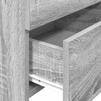 Нощни шкафчета, 2 бр. с 2 чекмеджета, сиви, цвят Сонома, 40x36,5x62 см