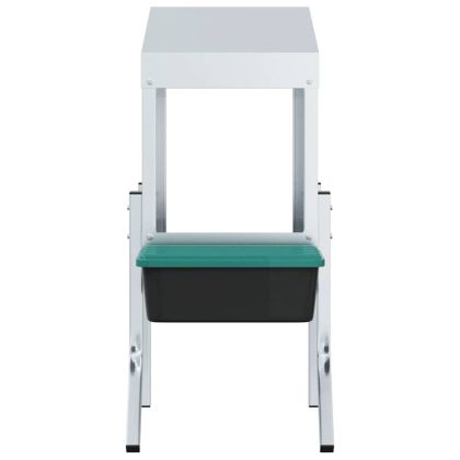 Кутия за гнездене за пилета с 1 отделение и крака, поцинкована стомана