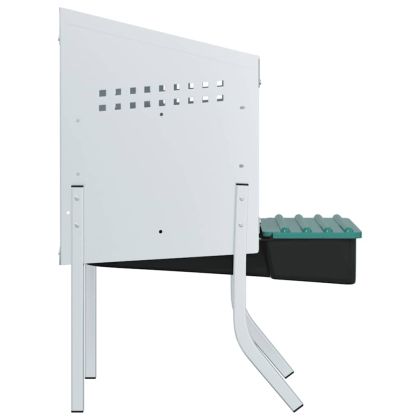 Кутия за гнездене за пилета с 1 отделение и крака, поцинкована стомана