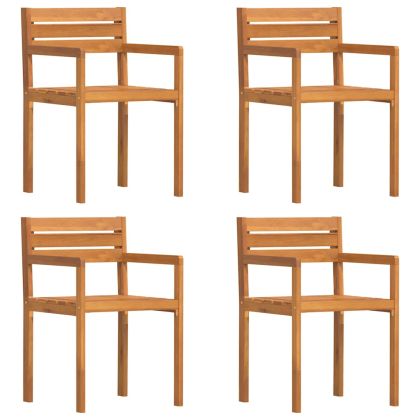 Градински столове, 4 бр., 50x53x80 см, масивна акация