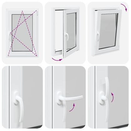 Прозорец за мазе "RISOR" 60x100 см, отваряемо-отварящ се, DIN десен, бял