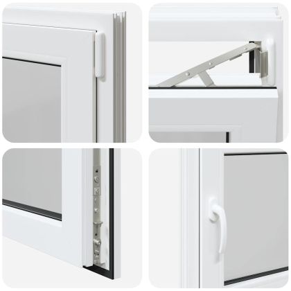 Прозорец за мазе "RISOR" 80x70 см, накланящ се и завъртащ се, DIN десен, бял