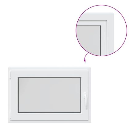 Прозорец за мазе "RISOR" 90x70 см, накланящ се и завъртащ се, DIN ляв, бял