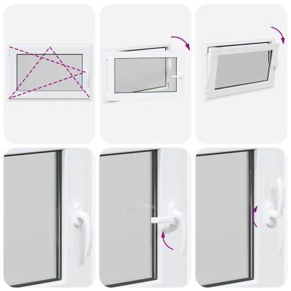 Прозорец за мазе "RISOR" 90x70 см, накланящ се и завъртащ се, DIN ляв, бял