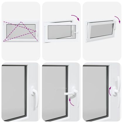 Прозорец за мазе "RISOR" 100x70 см, накланящ се и завъртащ се, DIN ляв, бял