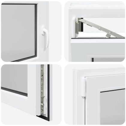 Прозорец за мазе "RISOR" 100x70 см, накланящ се и завъртащ се, DIN ляв, бял