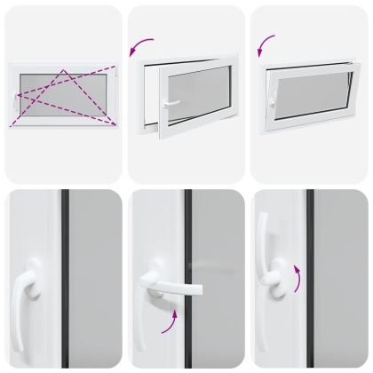 Прозорец за мазе "RISOR" 100x70 см, отваряемо-отварящ се, DIN десен, бял