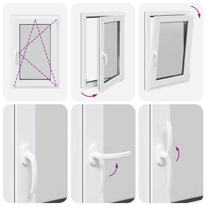 Прозорец за мазе "RISOR" 60x100 см Отварящо-отваряем DIN десен антрацит