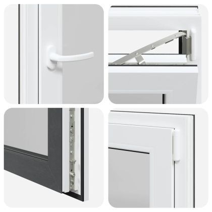 Прозорец за мазе "RISOR" 60x100 см Отварящо-отваряем DIN десен антрацит