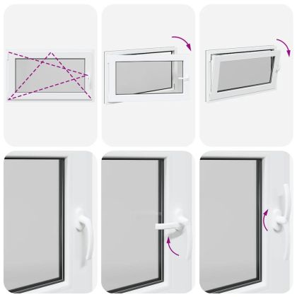 Прозорец за мазе "RISOR" 100x60 см Отварящо-отваряем DIN ляв антрацит