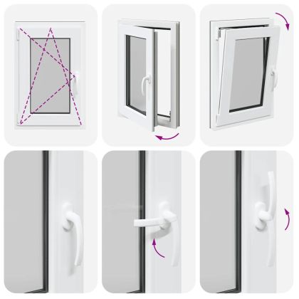 Прозорец за мазе "RISOR" 50x75 см Отварящо-отваряем DIN ляв антрацит