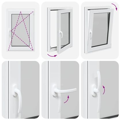 Прозорец за мазе "RISOR" 60x100 см Отварящо-отваряем DIN десен антрацит