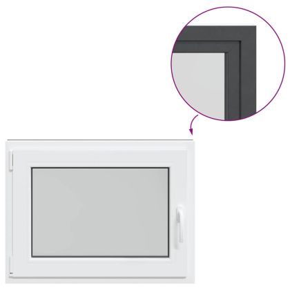 Прозорец за мазе "RISOR" 80x60 см, отваряемо-отварящ се, DIN ляв, антрацит