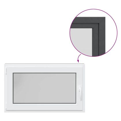 Прозорец за мазе "RISOR" 100x70 см Отварящо-отваряем DIN ляв антрацит