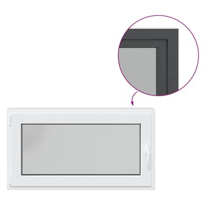 Прозорец за мазе "RISOR" 110x50 см Отварящо-отваряем DIN ляв антрацит