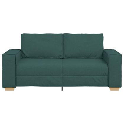 Двуместен диван, тъмнозелен, 140 см, плат