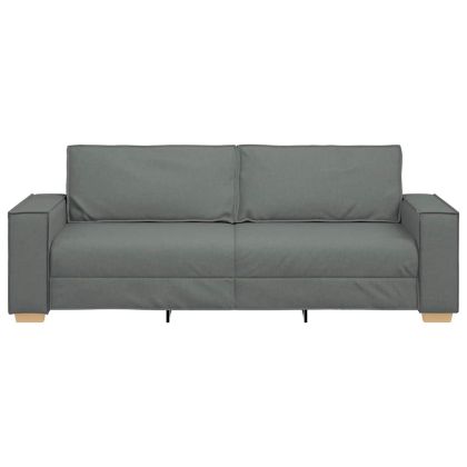 3-местен диван, тъмносив, 180 см, плат