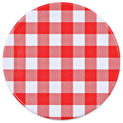 Стъклени буркани за сладко с бяло-червени капачки 48 бр 110 мл